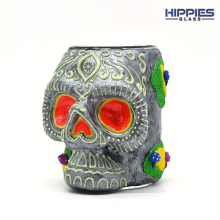 1pc Glass Toothpaste Cup Holder With Polymer Clay Decoration Hand Painted 3D Cartoon Holder Skeleton Toothbrush Cup Glow In The Dark Toothpaste Tube C