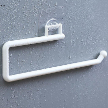 1pc Wall Mounted Towel Hook No Drilling Required Perfect for Bathroom Kitchen and Toilet Roll Storage