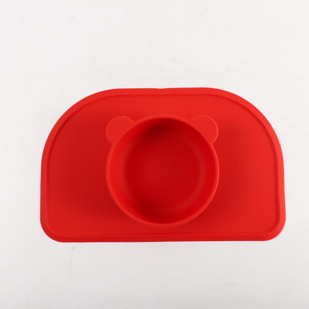 1pc Silicone Placemat Plate Infant And Young Child Supplementary Food Plate Childrens Silicone Plate