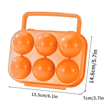 1pc 6 Eggs Container Eggs Carrier Holder Egg Storage Box Case With Handle For Outdoor Plastic Portable Camping Colorful Reusable Egg Cartons For Chick