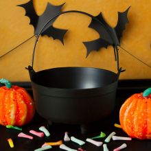 1pc Halloween Candy Bowl Halloween Witches Cauldron Large Plastic Cauldron Pot Halloween Candy Bowls Halloween Decor Kitchen Decor Party Decor Hallowe