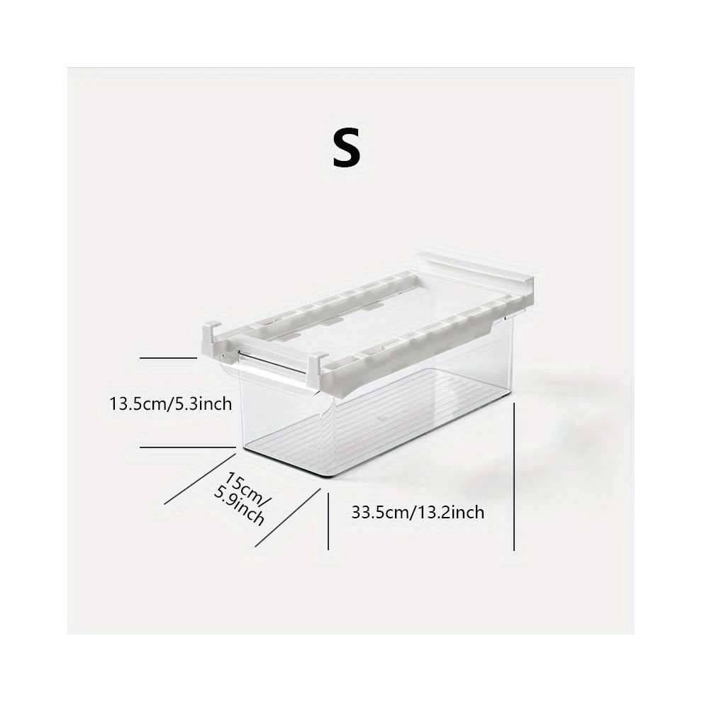 1pc PET Hanging Refrigerator Storage Box Drawer type Vegetable And Fruit Storage Box Refrigerator Organization Fresh keeping Box Home Kitchen Supplies-image-OPC-PCNZ9CB-NEW