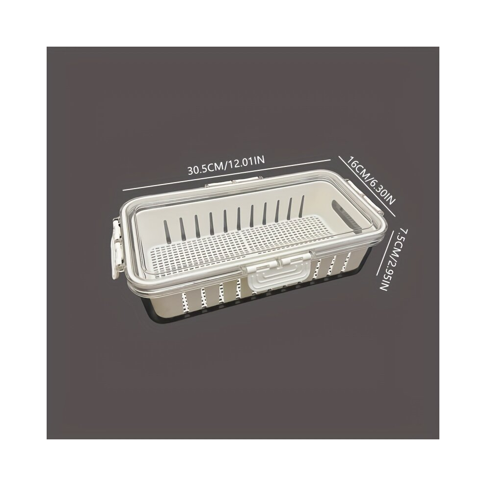 1pc Refrigerator Storage And Draining Box Food Food And Vegetable Preservation Special Freezer Kitchen Preparation Food Sorting And Sealing Artifact F-image-OPC-PCNZ9HB-NEW