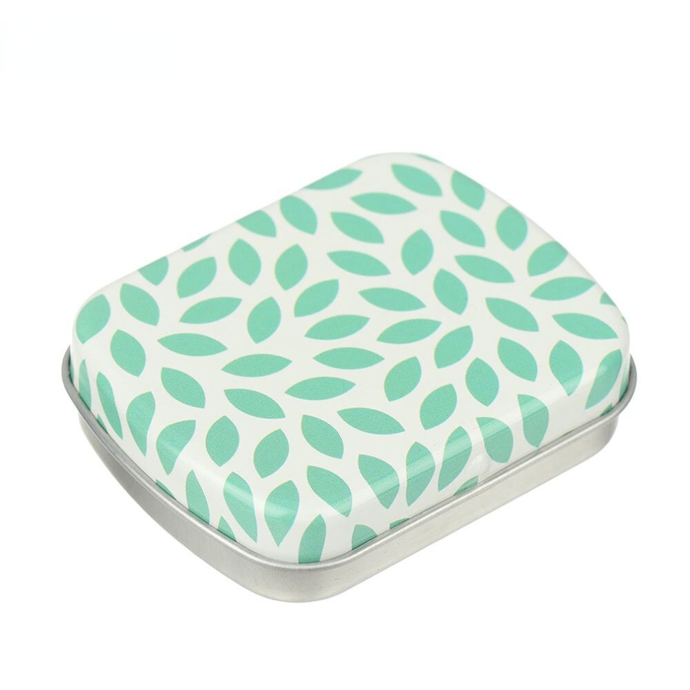1pc Mini Tin Box Metal Hinged Empty Tins With Lid Portable Rectangular Small Storage Container Candy Pill Cases For Home Organizer