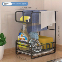 1pc Kitchen Sponge Holder and Towel Rack Organize Your Kitchen with Style and Ease