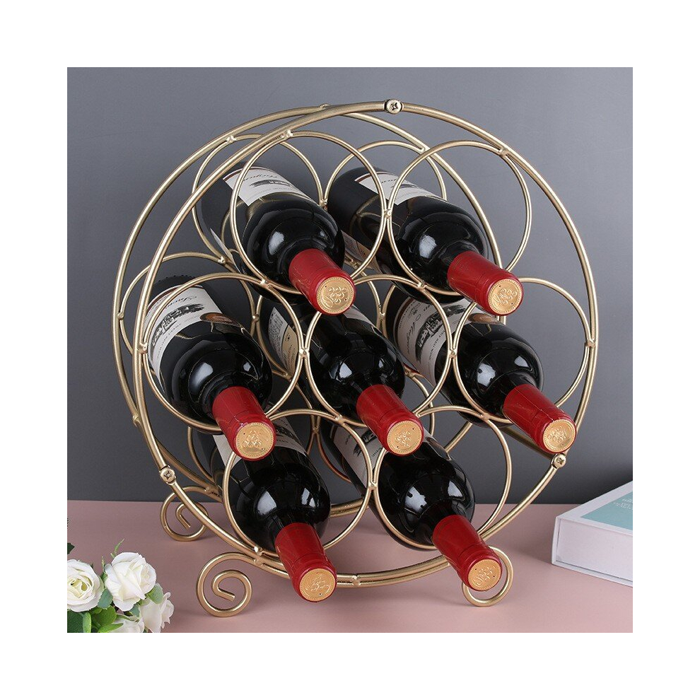1pc Stackable Wine Rack for Countertop Holds 7 Bottles Standing Water Bottle and Refrigerator Perfect Kitchen Accessory for Organizing and Storing Win-image-OPC-PCNZF9P-NEW