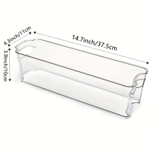 1pc Breastmilk Storage Container Clear Freezer And Fridge Organizer Bin With Handle Plastic Storage Bins For Breast Milk Baby Pouches Formula Bottles