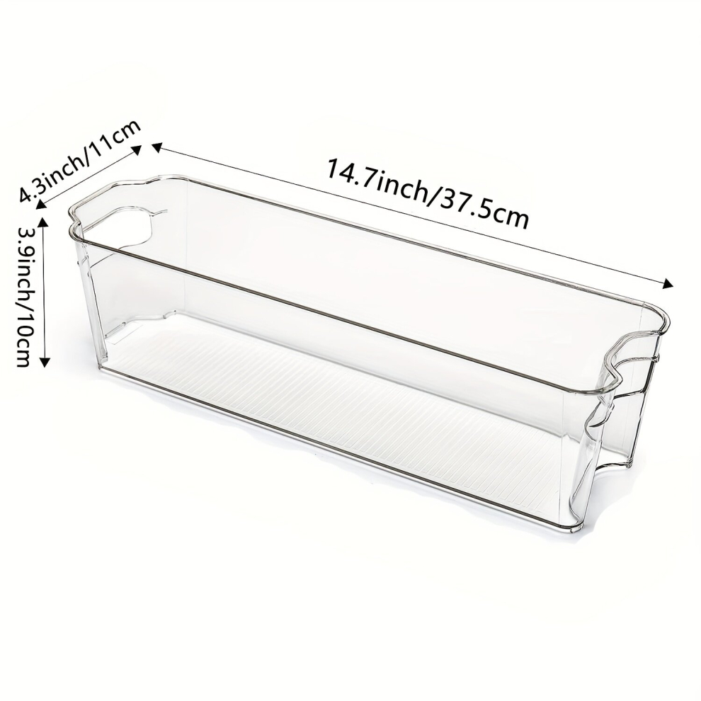 1pc Breastmilk Storage Container Clear Freezer And Fridge Organizer Bin With Handle Plastic Storage Bins For Breast Milk Baby Pouches Formula Bottles