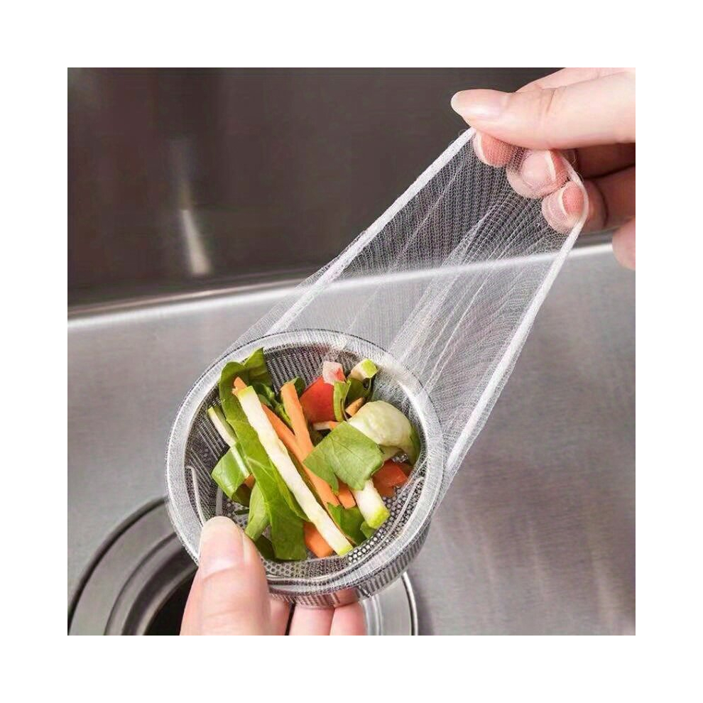 100Pcs Disposable Sink Strainer Trash Bag Sink Filter Mesh Bag Collecting Food Waste Leftover Kitchen Accessories 885675623040