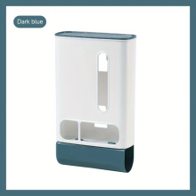 1pc Garbage Bag Storage Box Plus Size Wardrobe Kitchen Punching Extraction Finishing Wall mounted Plastic Bag Organizer Storage Box With Lid Household