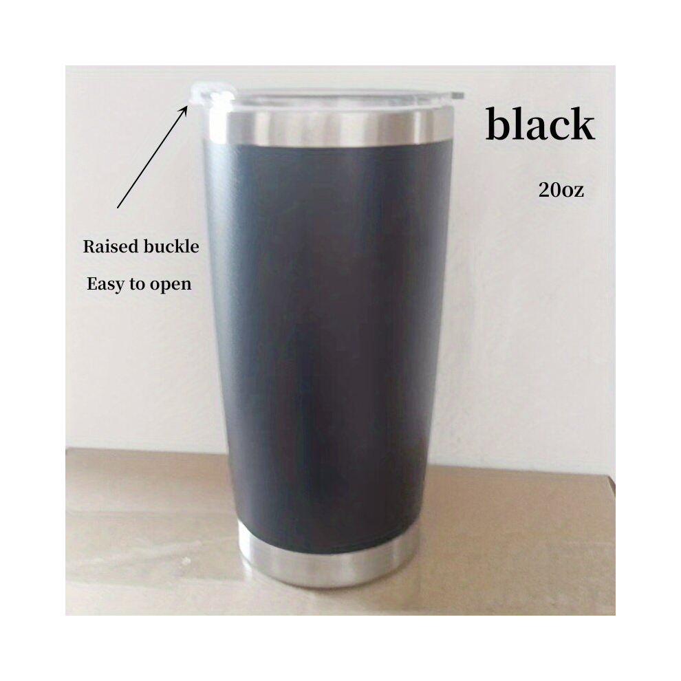 1pc 20oz Stainless Steel Vacuum Flask Double Layer Leakproof Insulated Cup with Lid for Men and Women Perfect for Outdoor Camping Hiking Driving and B-image-OPC-PCNZM5Z-NEW