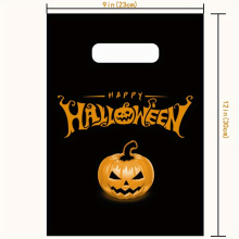 100pcs Halloween Gift Bags For Small Businesses Halloween Plastic Bags Classification Of Plastic Bags Thickened Retail Shopping Bags For Gift Bags Par