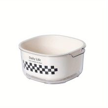 1pc Double Layer Drainage Basket 2 in 1 Detachable Washing Basin Fruit And Vegetable Storage And Cleaning Basket Plastic Washing Bowl Multifunctional
