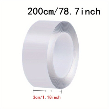 1 2 3 5M Transparent Nano Tape Washable And Reusable Double sided Adhesive Adhesive Universal Hook Tape For Furniture