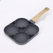 1pc Household Non Stick Omelette Pot Egg Dumpling Pot Hamburger Steak 4 Holes Breakfast Pot Induction Cooker Small Frying Pan