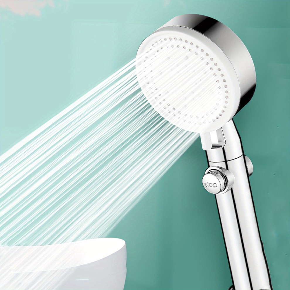 1Pc Functional High Pressure Shower Head 5 Modes Adjustable Shower Head Household Universal Bath Shower Head With Handheld Bathroom Accessories Shower 885675656338
