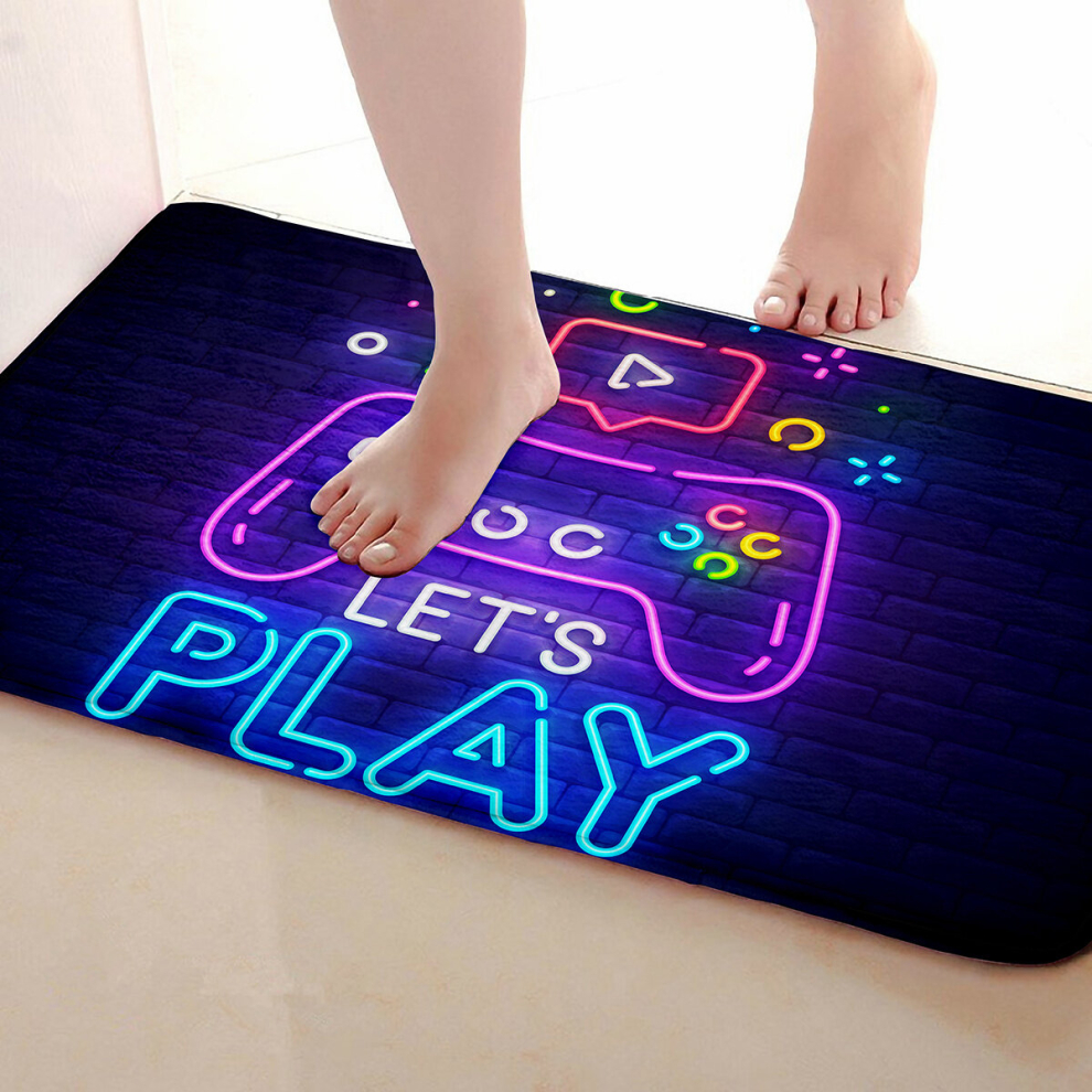 1pc Neon Video Game Floor Mat Large Game Area Rug Gamer Carpet Game Printed Floor Mat For Living Room Mat Bedroom Mat-image-OPC-PCNZNVQ-NEW