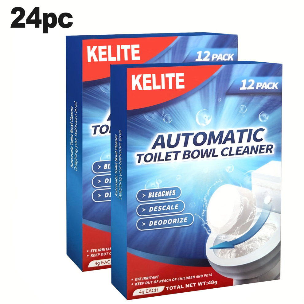 12pack Toilet Bowl Cleaner Tablets Automatic Toilet Bowl Cleaners With Bleach Durable Toilet Tank Cleaners With Sustained Release Technology Household