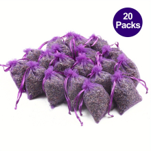 20 Packs Lavender Sachet Suitable For Drawers And Closets Household Sachet Dried Lavender Flower Lavender Sachet Bridal Shower Gift Wardrobe Rose Arom