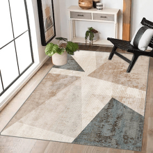 1pc Geometric Living Room Area Carpet Living Room Carpet Washable Abstract Modern Blanket Suitable For Living Room Dining Room Small Office home Offic