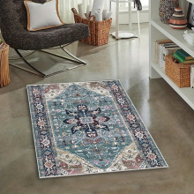 1pc Persian Anti fatigue Kitchen Mat Boho Boho Anti Slip Hallway Balcon Polyester Carpet Vintage Distressed Print Pattern Absorbent Bath Mat Laundry F