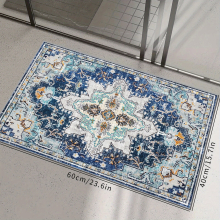 1pc Boho Vintage Persian Style Kitchen Rug Cushioned Anti Fatigue Floor Mat with Non Slip Runner Absorbent and Machine Washable Perfect for Farmhouse
