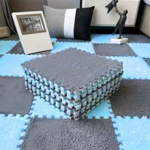 12pcs Plush Puzzle Foam Floor Mat Bay Window Mat Seat Mat Square Interlocking Carpet Fluffy Area Rug Protective Anti Slip Comfort Seat Pads Foam Floor