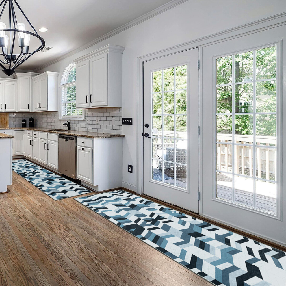 1pc Modern Geometric 2X10 Runner Rugs Abstract Laundry Room Rugs Extra Long Oriental Hallway Rug Runner Stain resistant Kitchen Mat Soft Non Slip Ma-image-OPC-PCNZQVY-NEW