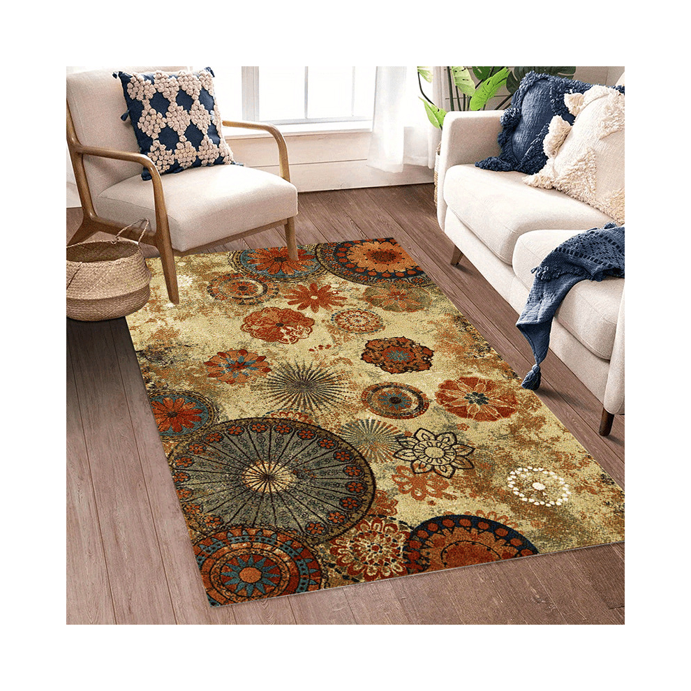 1pc Vintage Floral Area Rug Soft Thickened Area Rugs Anti fatigue Shaggy Floor Carpet Non Slip Washable Carpet Entrance Welcome Door Mat Indoor Outdoo-image-OPC-PCNZQQ2-NEW