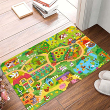 1pc Cartoon Farm Kitchen Rug Small Animal Carpet Living Room Bedroom Decoration Holiday Gift Absorbent Bath Mat Laundry Floor Mat Washable Household R