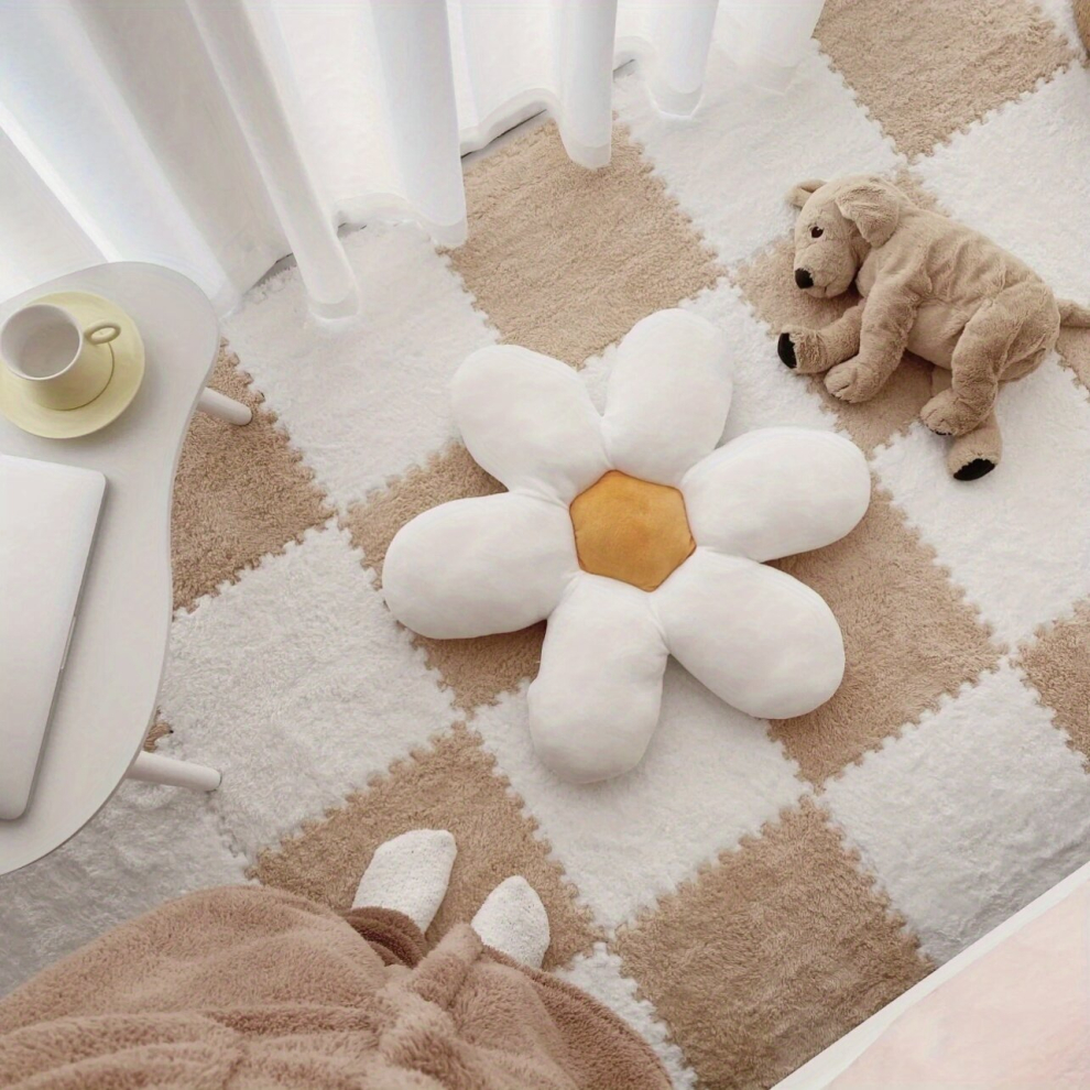 12pcs Foam Puzzle Floor Mat Rug Foam Puzzle Floor Mat Interlocking Fluffy Puzzle Flooring Tiles Soft Climbing Area Rugs For Home Playroom Decoration 1