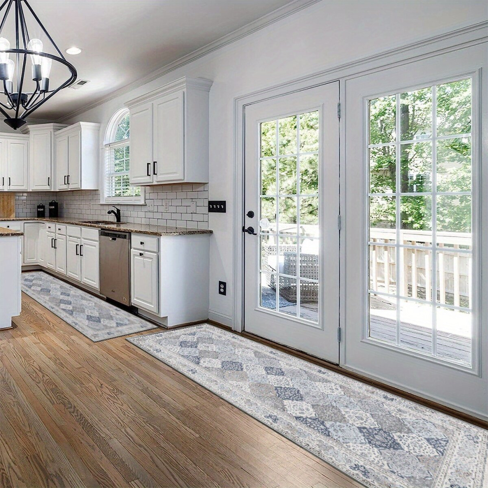 1pc 60 96x304 Moroccan Floral Runners For Hallways Vintage Distressed Carpet Runner Rugs For Hallway With Rubber Backing Non Slip Washable Kitchen Run-image-OPC-PCNZRJ5-NEW