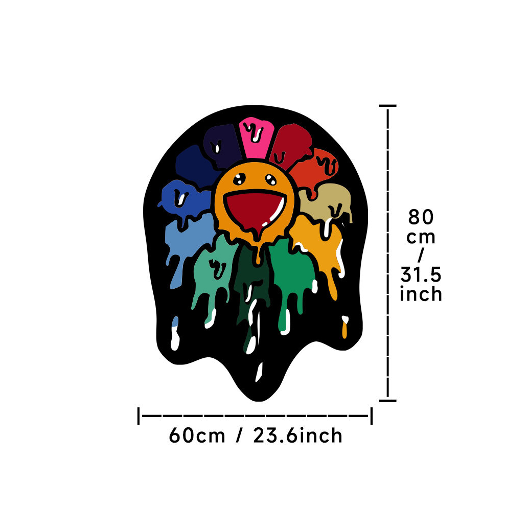 1pc Sunflower Rug Cartoon Dissolving Creative Floor Mat Bedroom Living Room Decor Flower Irregular Carpet-image-OPC-PCNZRM6-NEW