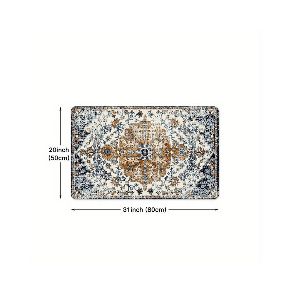 1pc Soft Thickened Area Rugs Vintage Boho Anti fatigue Shaggy Floor Carpet Non Slip Absorbant Machine Washable Carpet Quick Dry Entrance Welcome Door-image-OPC-PCNZRW9-NEW