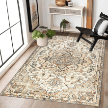 1pc Persian Vintage Area Rug Indoor Floor Cover Print Distressed Carpet Kitchen Living Room Bedroom Dining Room Decor Area Rug