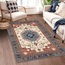 1pc Soft Vintage Persian Area Rug Stain Resistant Washable Rug Anti Slip Backing Rugs For Living Room Boho Vintage Tribal Area Rugs Non Shedding Livin