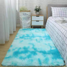 1pc Tie Dye Plush Rug Fluffy Rug Soft Square Plush Rug Shaggy Rug Decorative Throw Rug For Bedroom Living Room 47 24 62 99in 120