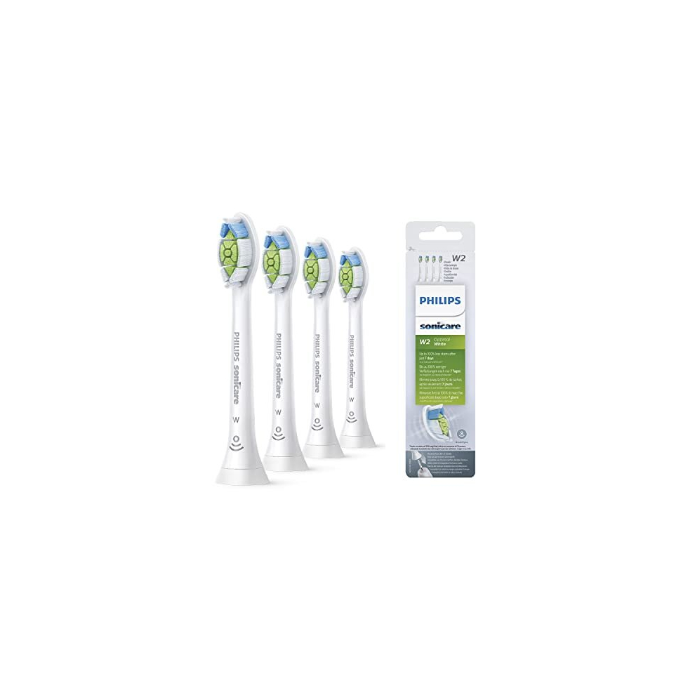 Philips Sonicare Original W2 Optimal White Standard Sonic Toothbrush Heads - 4 Pack In White (Model HX6064/10)