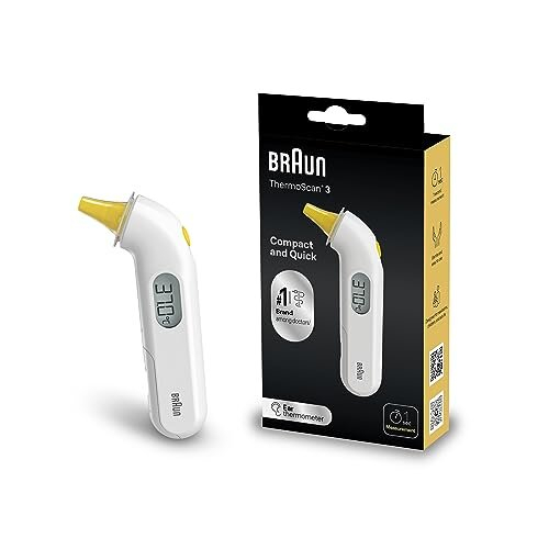 Braun ThermoScan 3 Ear thermometer (professional accuracy, audio fever indicator reliable, temperature screening, fever, fast, IRT3030, LCD
