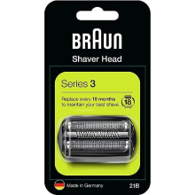 Braun Series 3 Electric Shaver Replacement Head, Compatible With All Series 3 Electric Shavers, 21B, Black