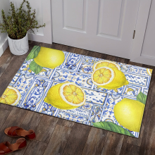 1pc Lemon Pattern Floor Mat Non slip Area Rug Machine Washable Bath Mat Soft Comfortable Carpet For Home Living Room Bathroom Home Decor