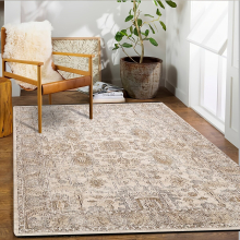 1pc Persian Anti fatigue Kitchen Rug Boho Vintage Area Rug Khaki Soft Faux Sheepskin Floor Mat Non Slip TPR Backing Machine Washable Carpet Large Rugs