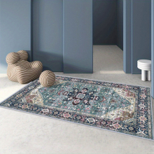 1pc Boho Carpet Floor Mat Ethnic Style Living Room Persian Carpet 80 120 Polyester Rectangle Rug Room Decor Art Supplies