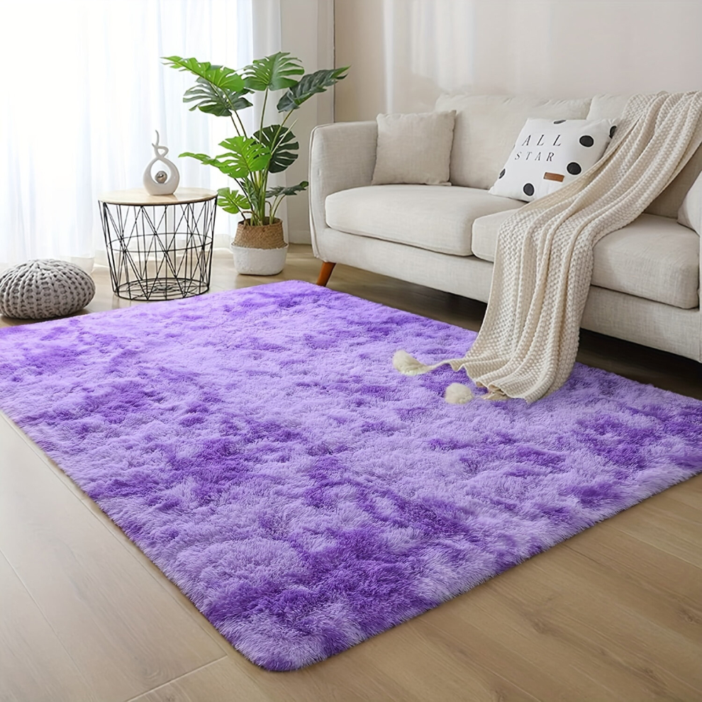 1pc Tie Dye Soft Shaggy Rugs for Living Room Bedroom Nursery Non Slip Machine Washable Carpet 4x6 Feet-image-OPC-PCNZT9Y-NEW