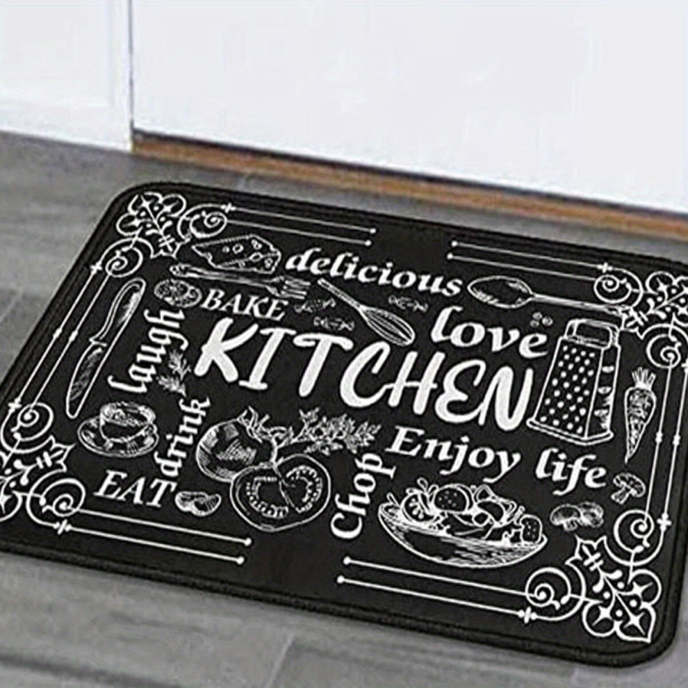 1pc Soft & Cushioned Anti Fatigue Kitchen Rug Waterproof Non Slip Absorbent Machine Washable Carpet for Farmhouse Kitchen Home Office Sink Laundry & M-image-OPC-PCNZT8B-NEW