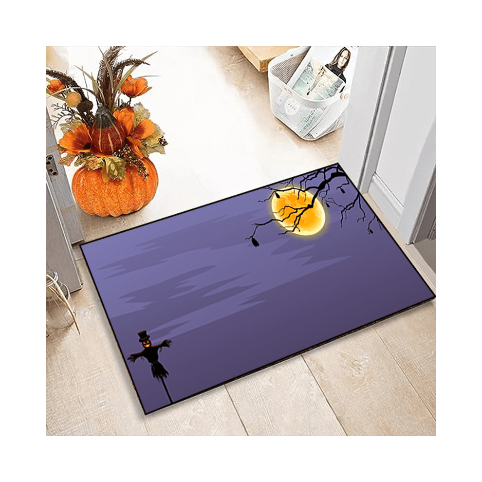 2pcs Halloween Kitchen Carpet And Cushion Set Of 2 Anti Fouling Waterproof Non Slip Washable Anti Fatigue Kitchen Floor Mat Suitable For Sink Waterpro-image-OPC-PCNZTJK-NEW