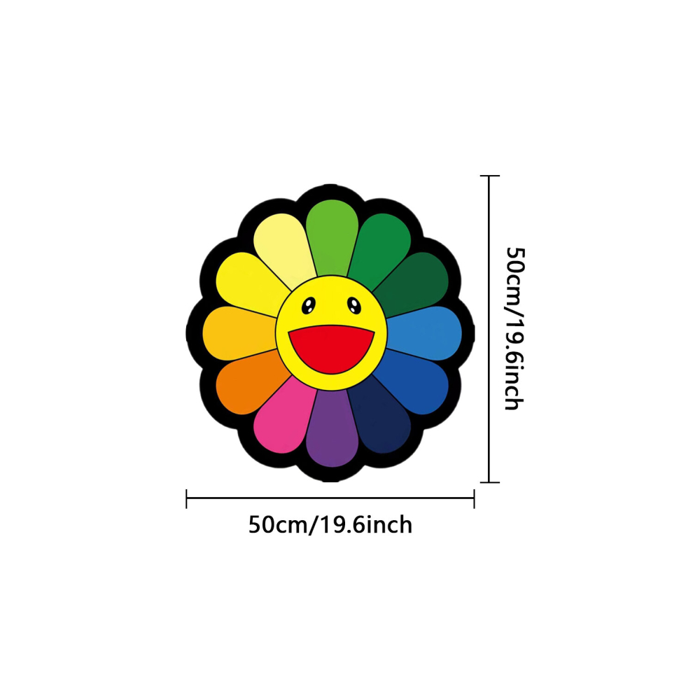 1pc Rainbow Sunflower Shaggy Area Rug Colorful Floor Mat for Bedroom and Living Room Gradient Y2K Decoration-image-OPC-PCNZTK6-NEW