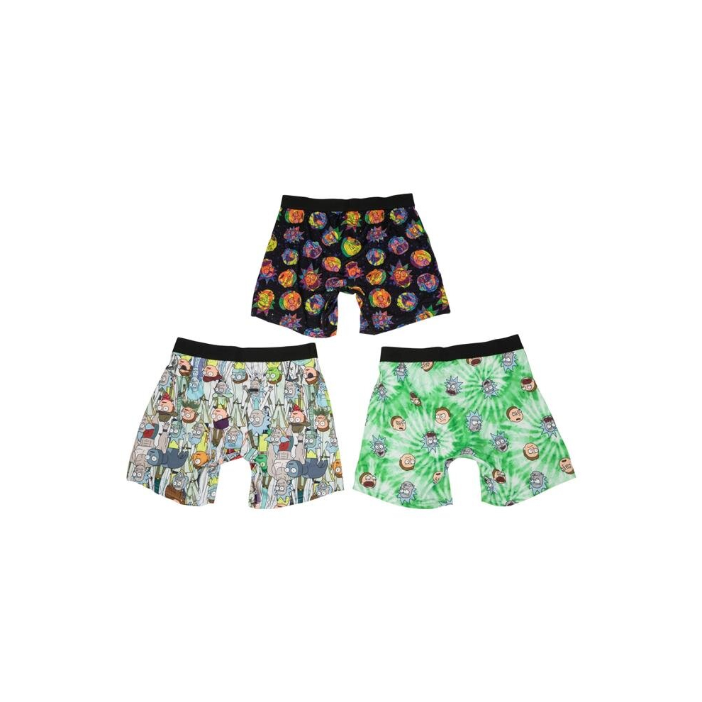 Rick & Morty 855025-large Rick & Morty Classic Boxer Brief Set, Multi Color - Large - Pack of 3