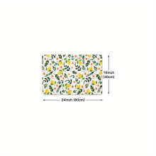 1pc Yellow Lemons Fruit With Leaf Print Kitchen Mat Comfort Floor Mats Non Slip Stain Resistant Easy To Clean Kitchen Rug