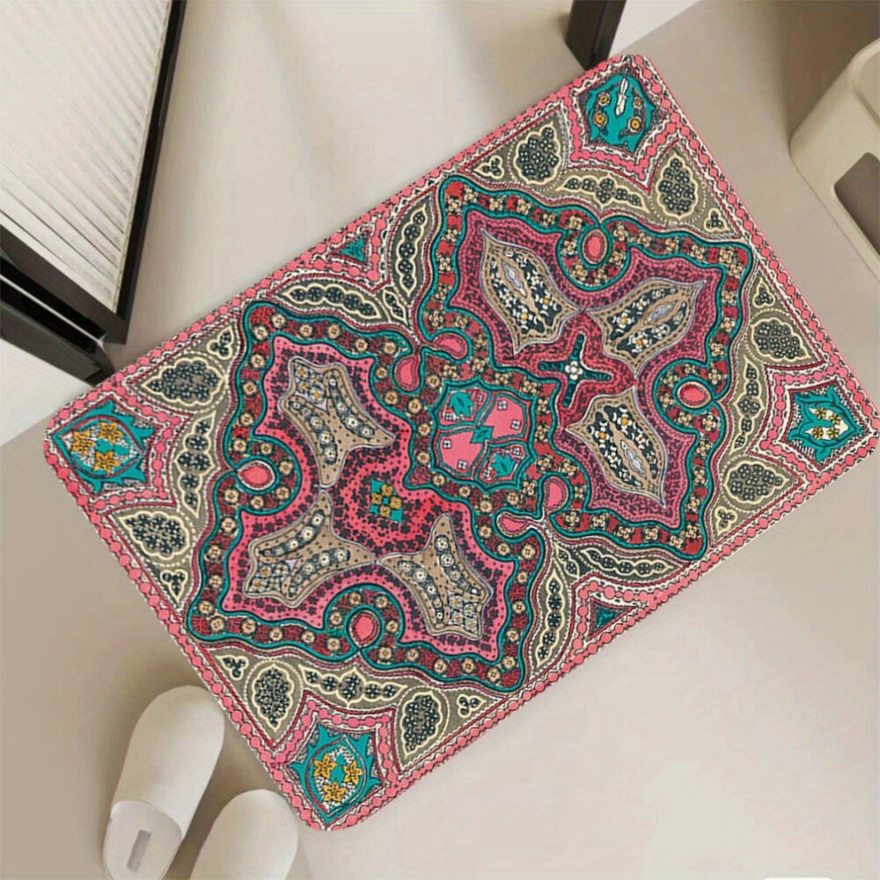 1pc Vintage Bohemian Carpet Non Slip Dirt Resistant and Exotic Ethnic Perfect for Entrance Bed and Breakfast Living Room and Sofa 0 39inch Thickness-image-OPC-PCNZTRH-NEW